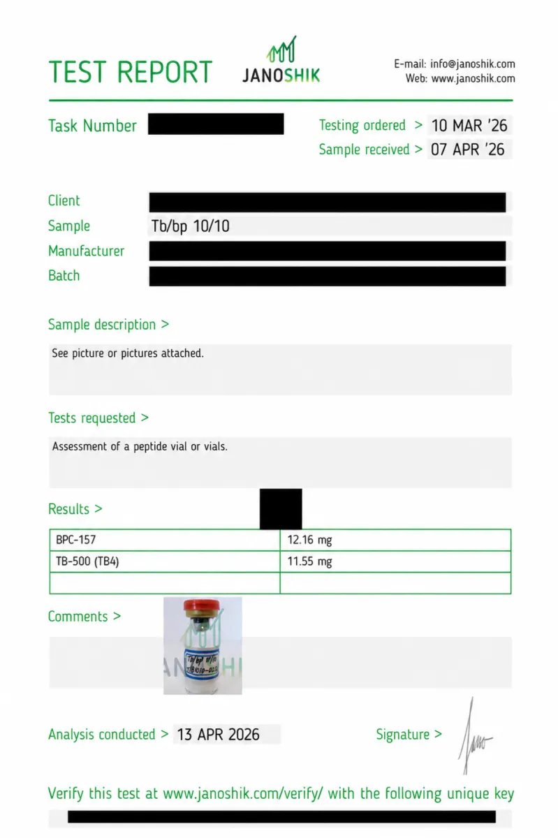 WOLVERINE (TB500+BPC157) Vial 20 mg
