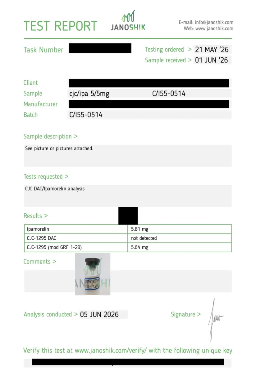 CJC-1295 without DAC + IPA Vial 10 mg