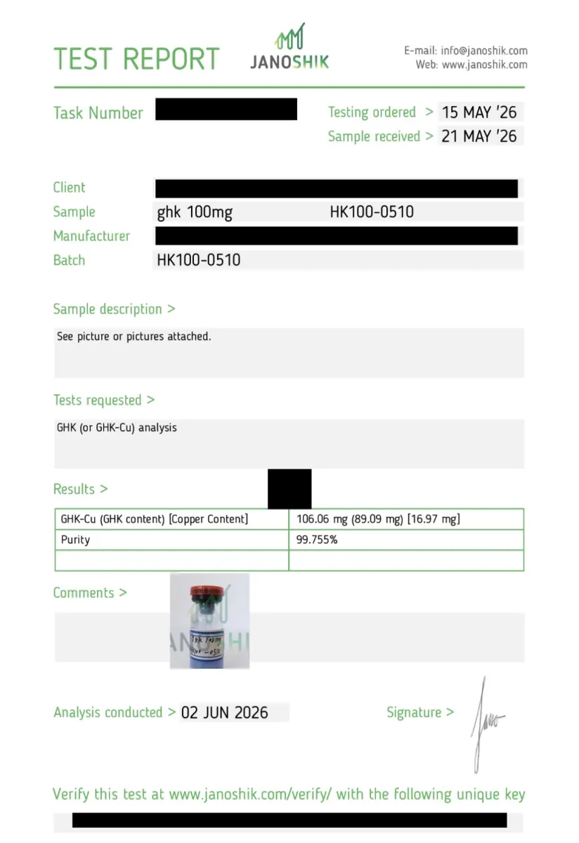 GHK-Cu Vial 100 mg